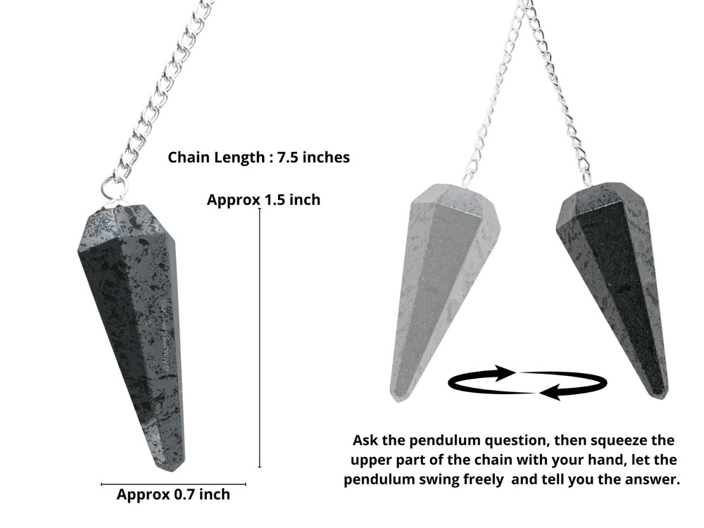 Hematite Dowsing Crystal Pendulum