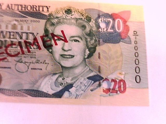 Bermuda 2000 Twenty Dollar SPECIMEN note Choice Crisp Uncirculated.