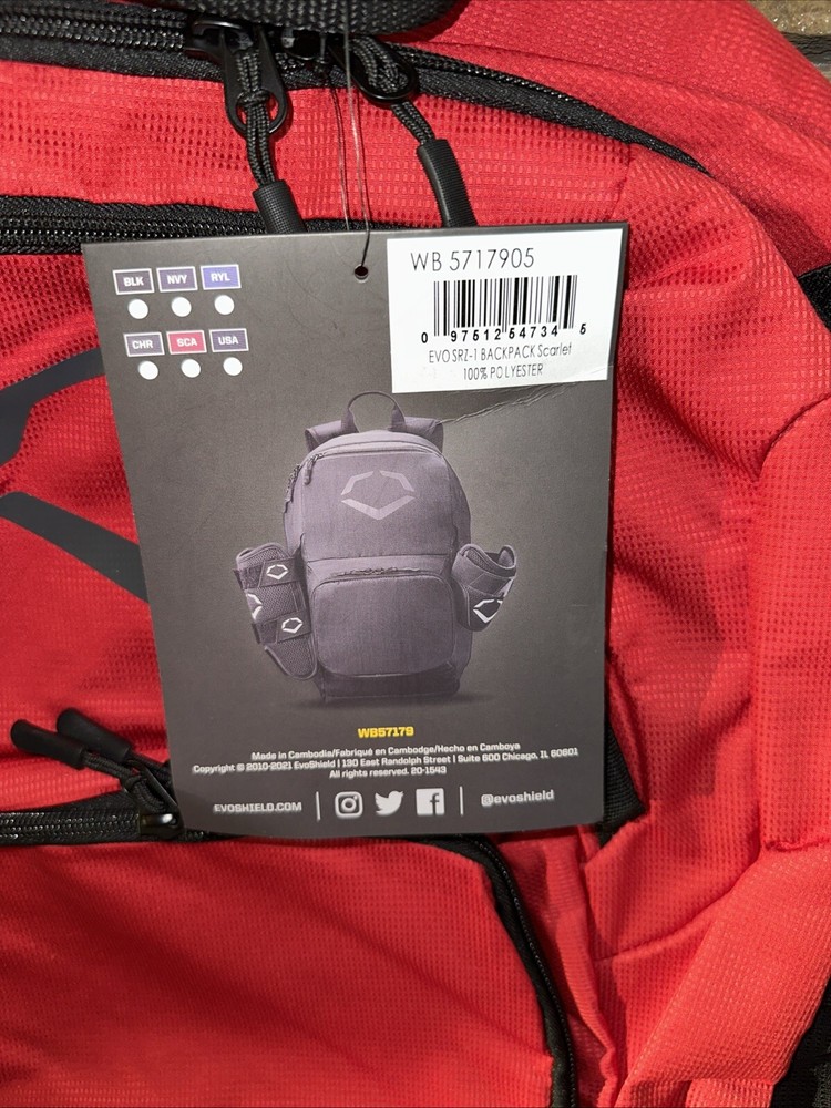 EvoShield SRZ-1 Backpack Brand New Scarlet