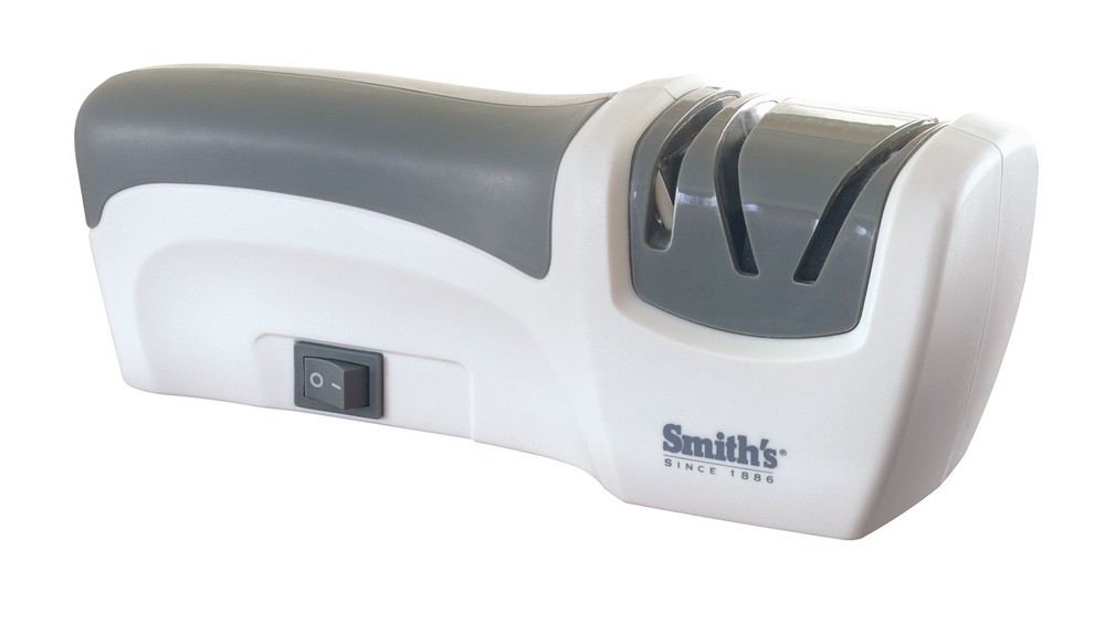 Kitchen IQ Essentials Compact Electric Knife Sharpener, White