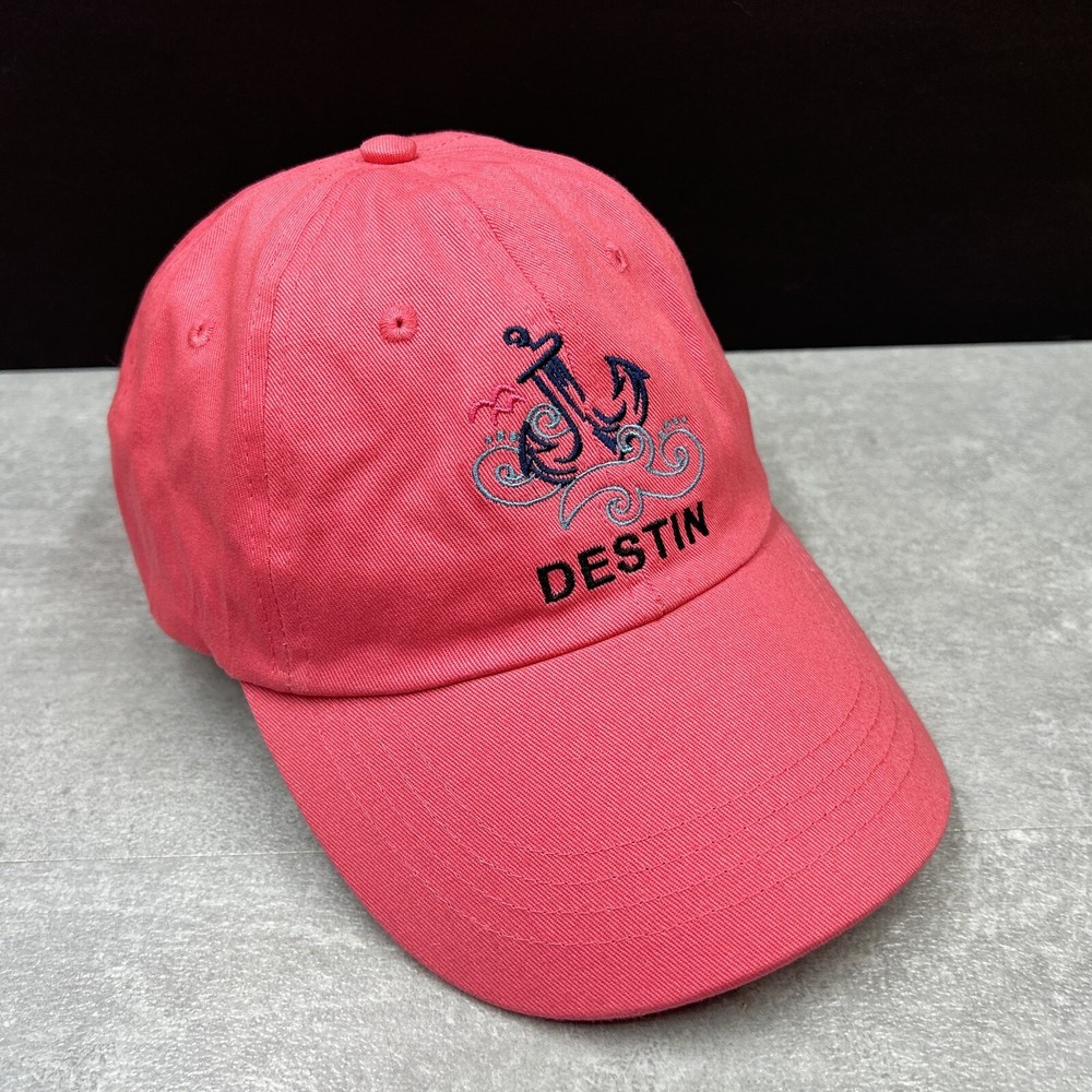 Destin Womens Hat Ball Cap ONE SIZE Pink Unstructured Florida