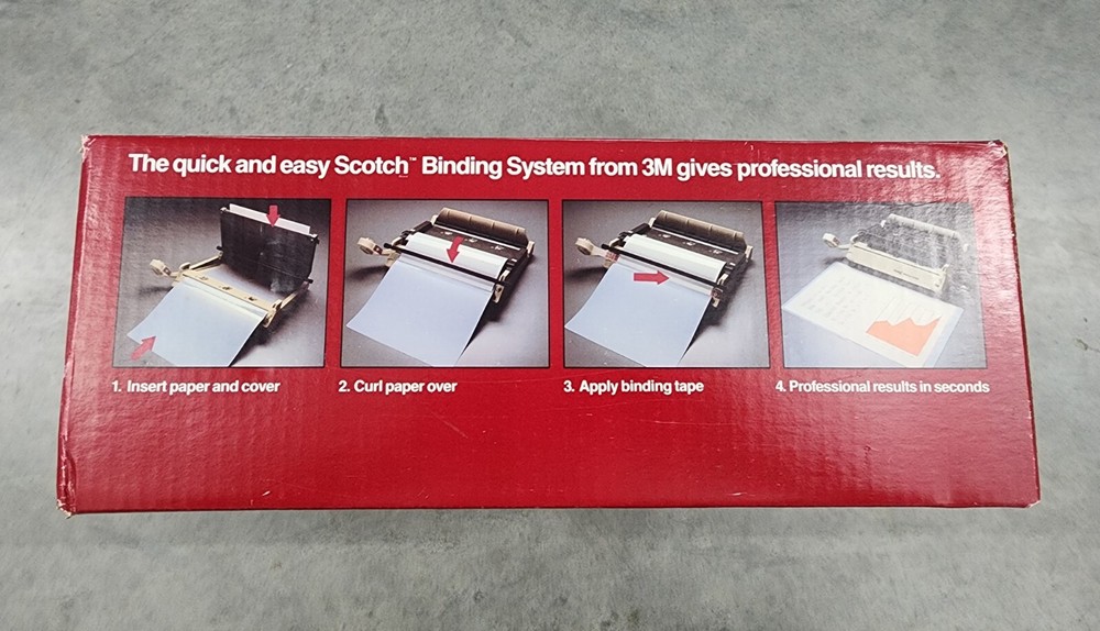 3M Scotch Binding System Model 7890 with Box, Book Binding Making