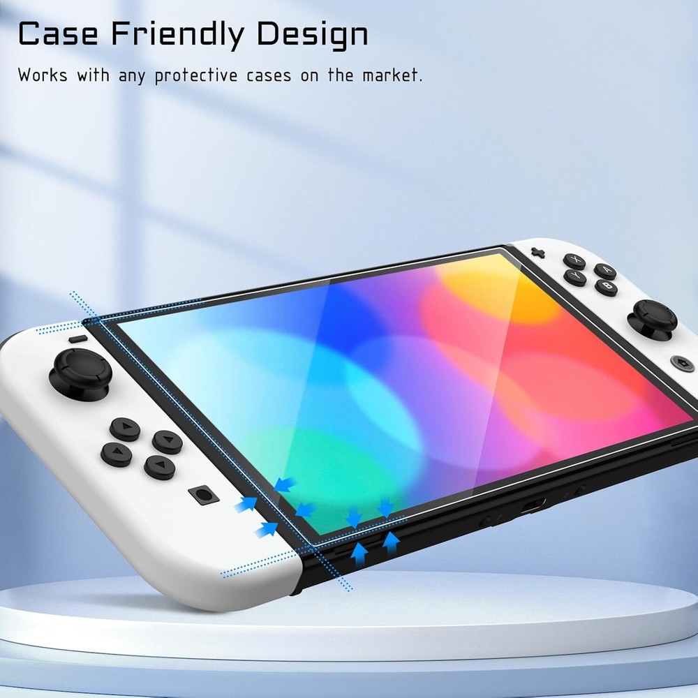 (2 Pack) Tempered Glass Screen Protector for Nintendo Switch (OLED Model) 2021