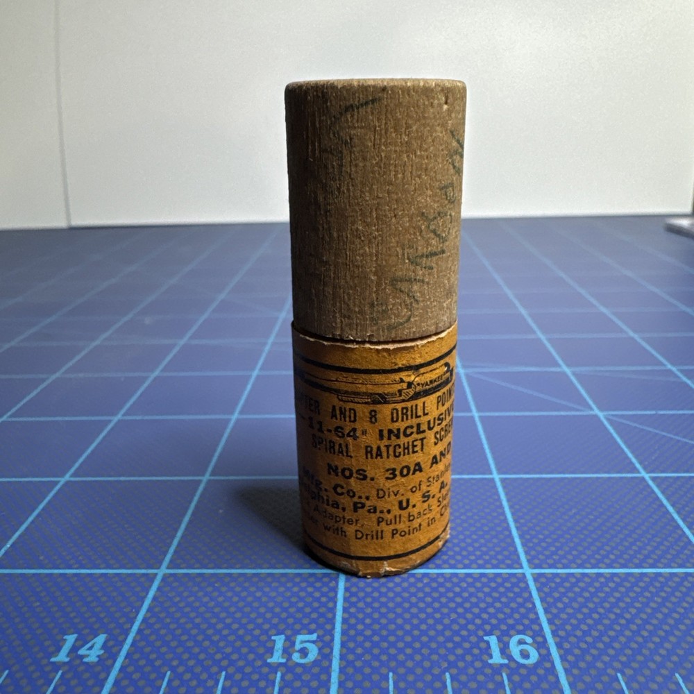 NORTH BROS. “YANKEE” CHUCK ADAPTER & Drill Points Empty Container No.309