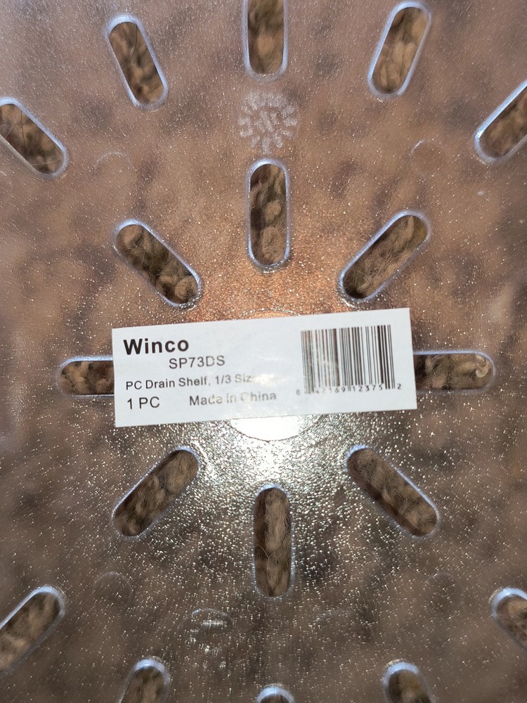 Winco PC Drain Shelf, 1/3 Size , pack of 10