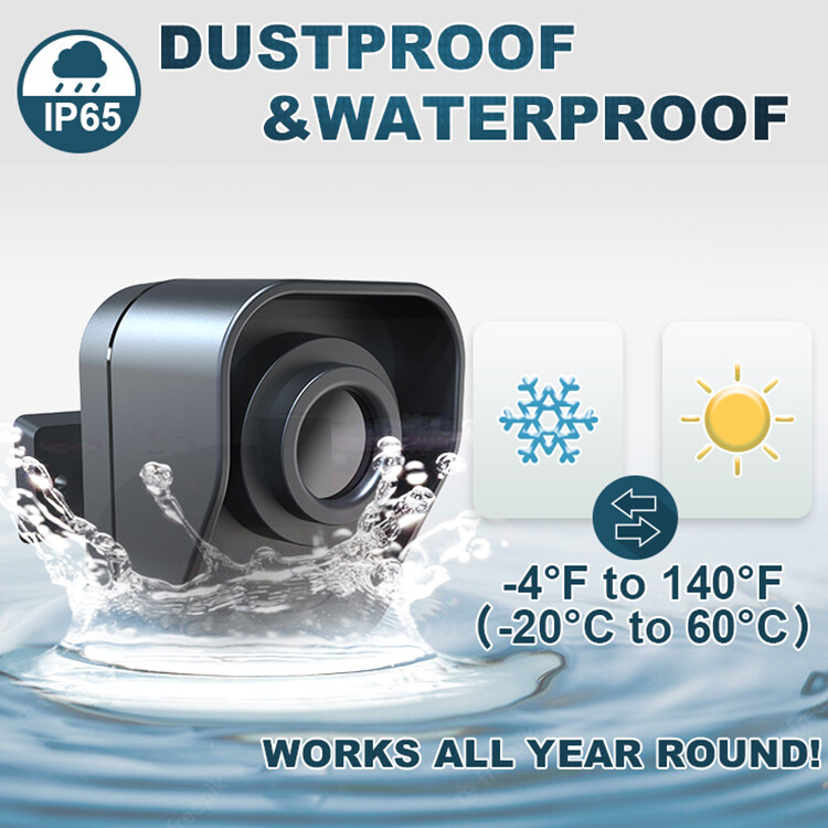 Wireless Solar Driveway Alarm Sensor Security System Receiver+Sensor Plug&Play