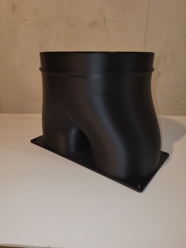 Bitmain S21 Pro Shroud 8" Low restriction (Long radius exhaust adapter)
