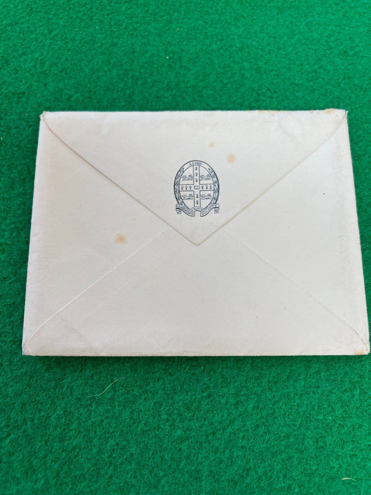 CAMBRIDGE UNIVERSITY UNION SOCIETY EDWARDIAN EMPTY ENVELOPE WITH ANNOTATIONS