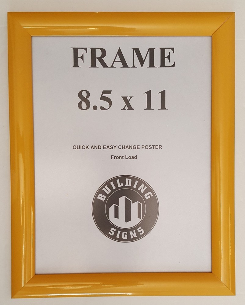 Yellow Snap Frame 8 5x11 Inches Front Loading Quick Poster