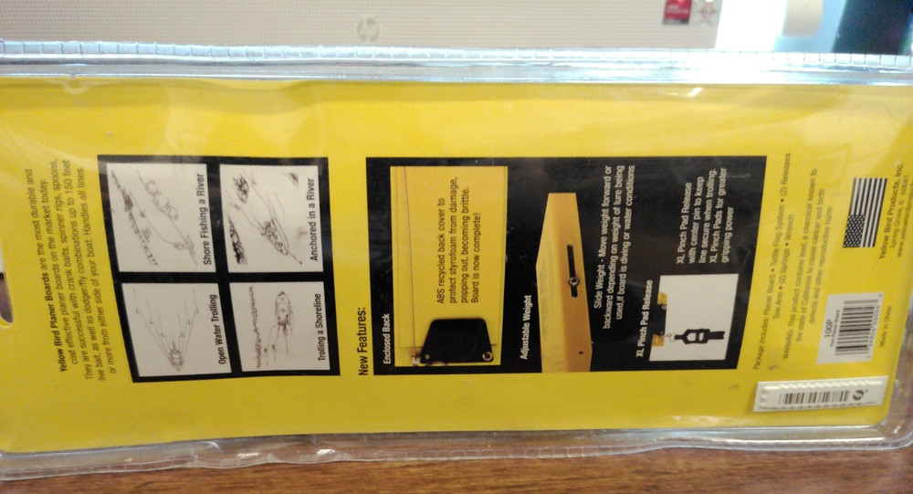 Planer Board with Working Tattle Flag