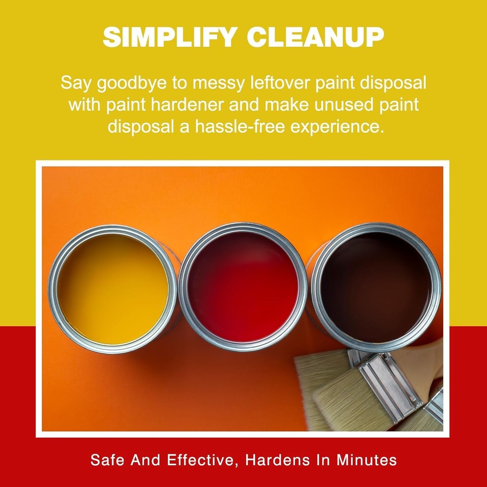 12 Pack Paint Hardener for Disposal - Fast Acting Solidifier for Disposal