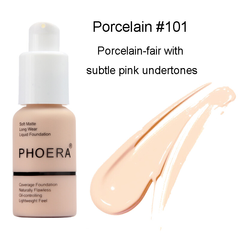 PHOERA® Soft Matte Full Coverage Liquid Foundation Concealer Longlasting Makeup
