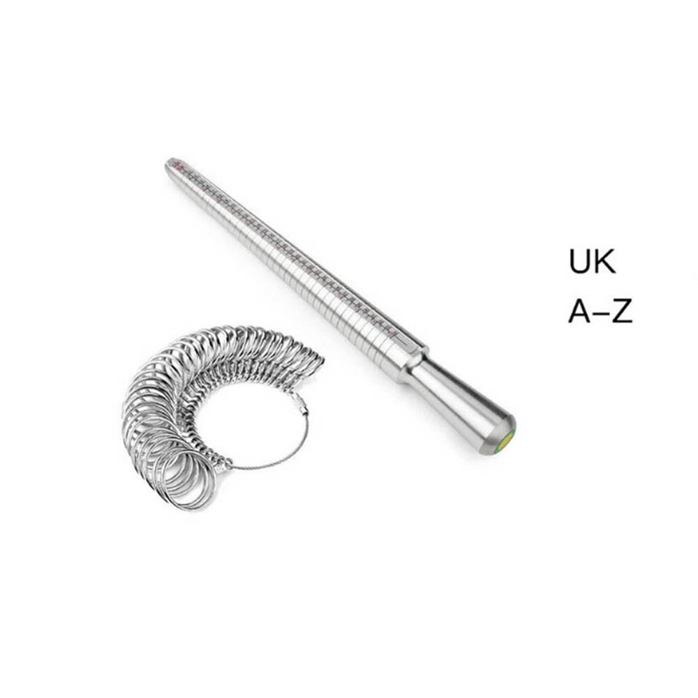 Metal Ring Sizer Guage Mandrel Finger Sizing Stick Measure Standard Tool