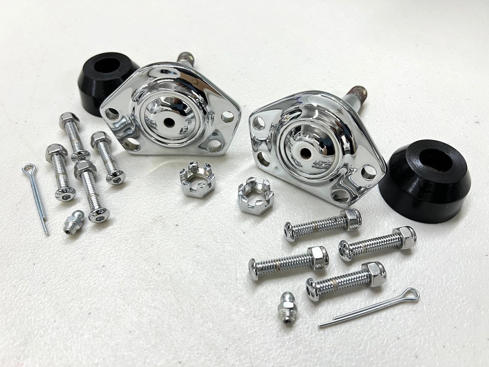 CHEVY IMPALA CADILLAC GBODY PREMIUM HD UNBREAKABLE UPPER BALL JOINTS / CHROME