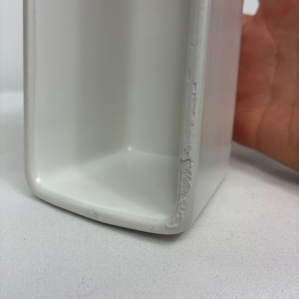 Threshold White Stoneware Butter Dish with Lid Rectangular Minimalist Modern