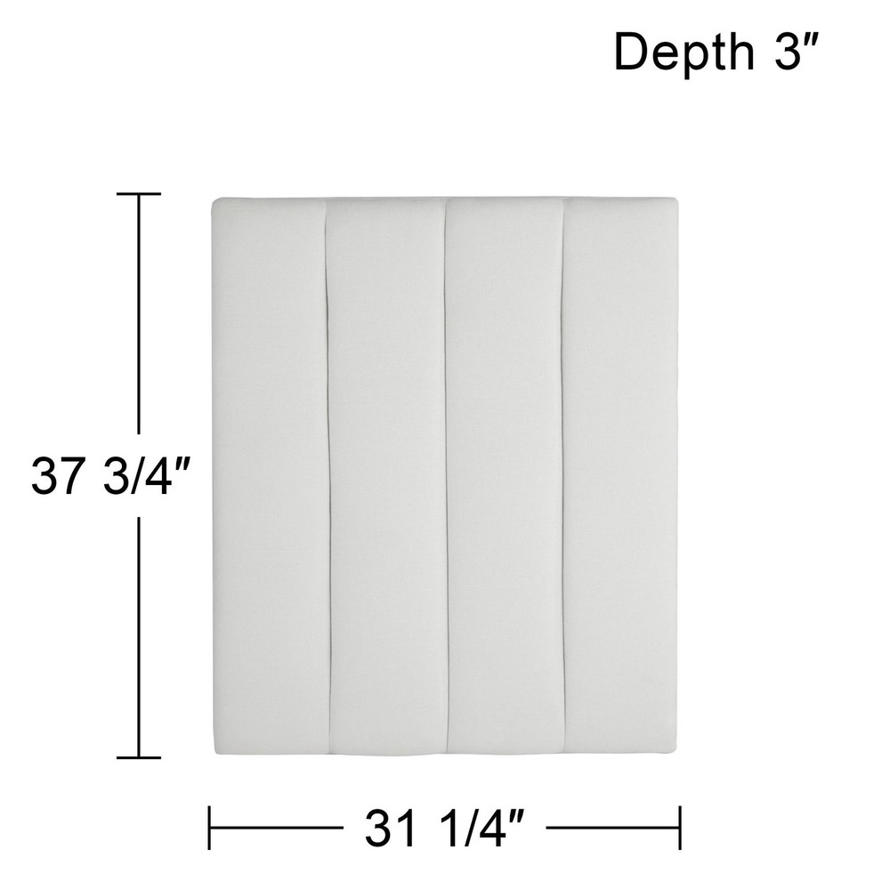 Trent Channel Tufted White Fabric Sideboard