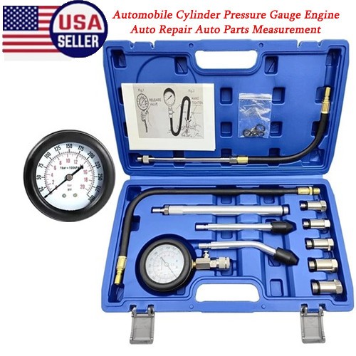 Professional Engine Cylinder Compression Tester Kit 0-300 PSI for Car Motorcycle