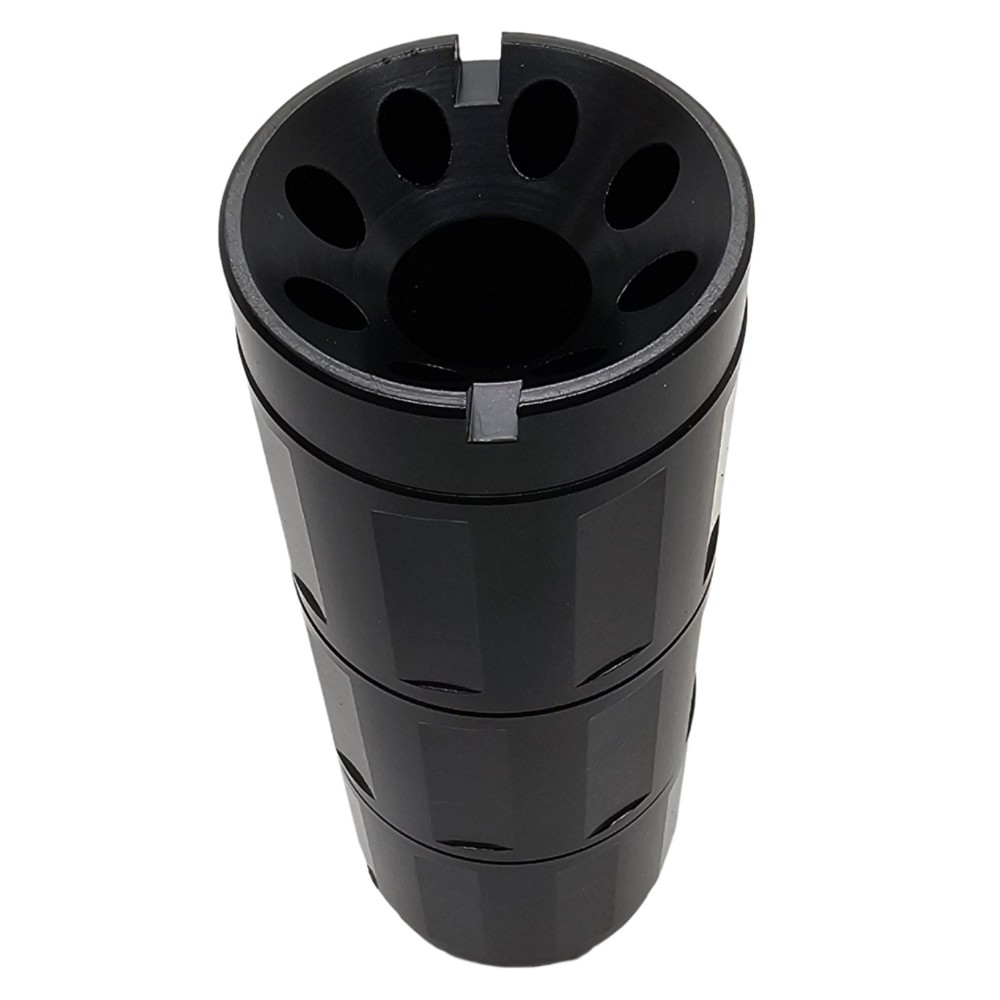 Linear CNC Threaded 1/2x28 Muzzle Brake, Compensator – Steel, Black – 3.8" Long