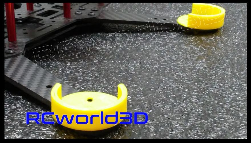 QUADCOPTER BRUSHLESS MOTOR MOUNT/BASE PROTECTOR 4PCS 3D PRINTED SOLID - PLA