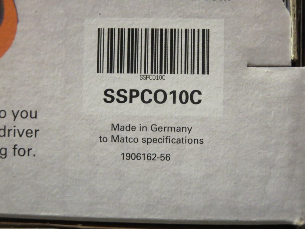 Matco SSPCO10C 10pc. Screwdriver Set, Orange New