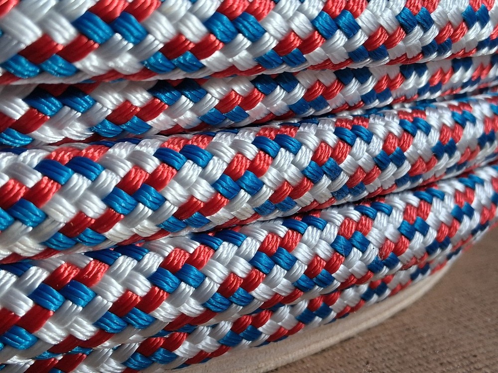 9/16 x 50 ft. Double Braid-Yacht Braid Polyester Rope. RWB