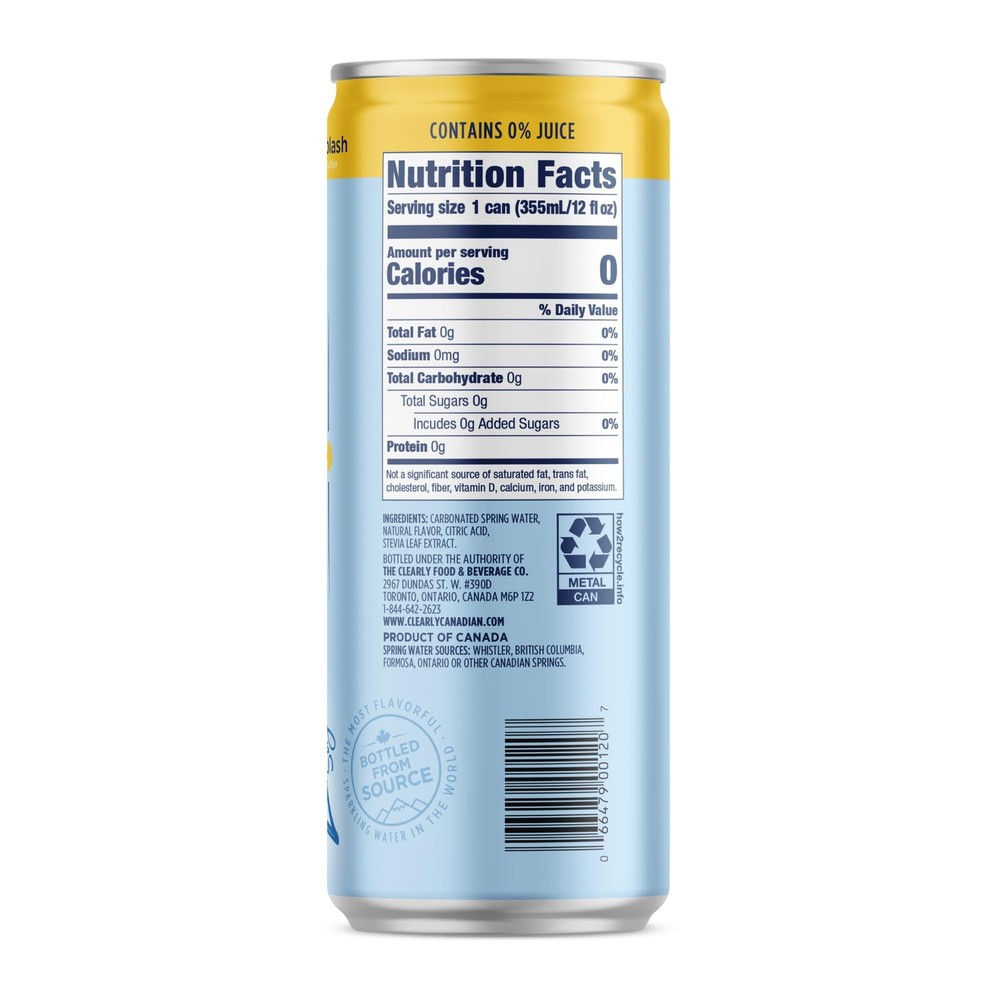 Clearly Canadian Zero Sugar Tropical Splash Sparkling Water Beverage, Zero Su...