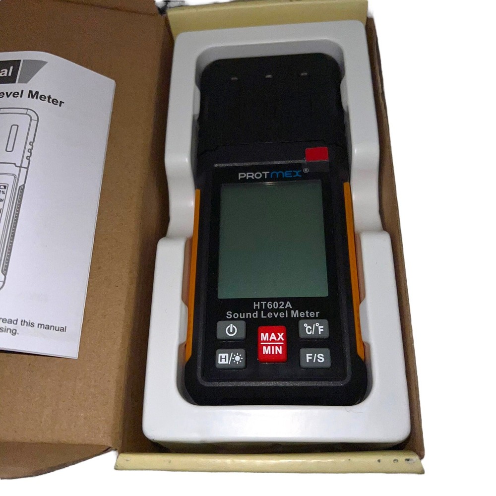Protmex Sound Level Meter, HT602A Environmental Meter New Open Box