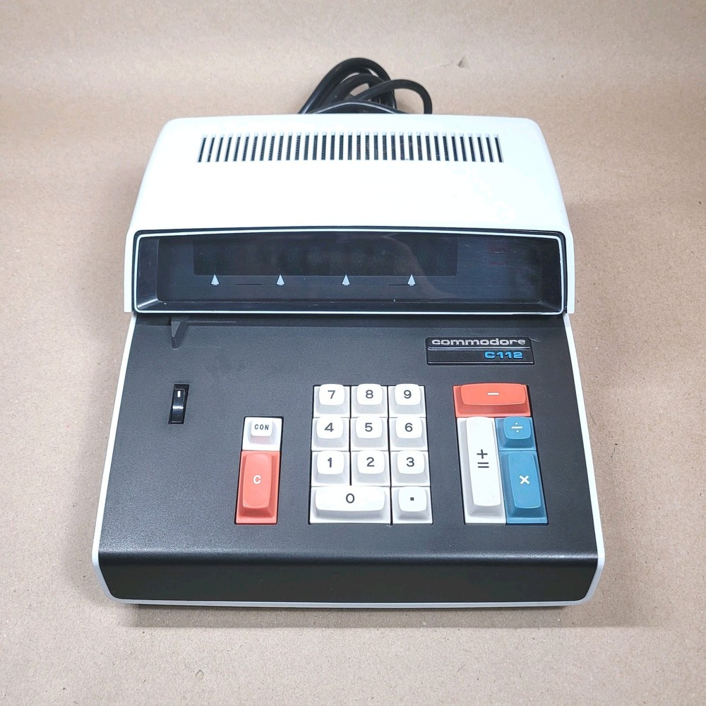 Commodore C112 Vintage Desktop  Calculator 12 Digit Display Very Clean Works