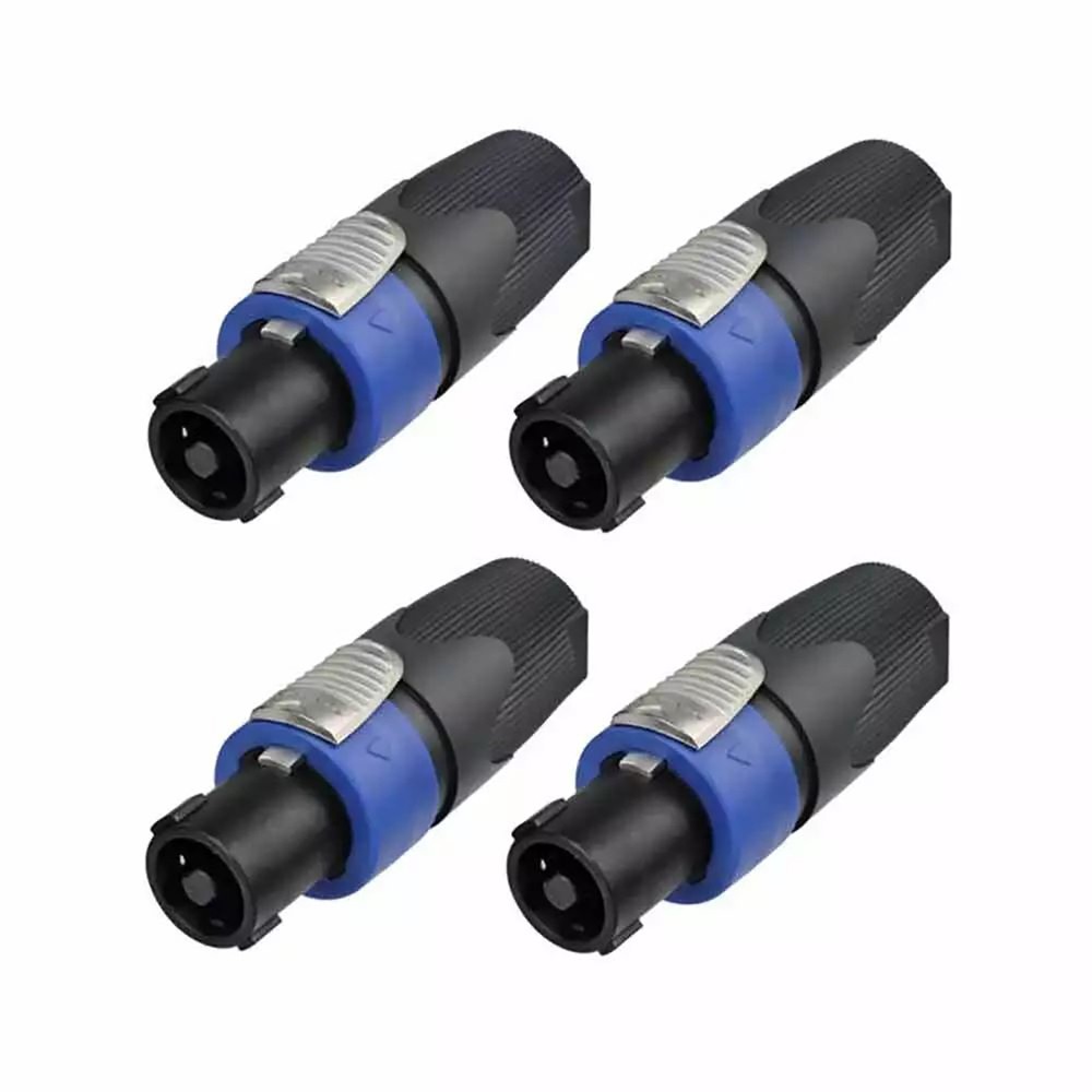 4 Pole 4pcs NL4FX Speaker Cable Plug Connector for Speaker Quick Lock