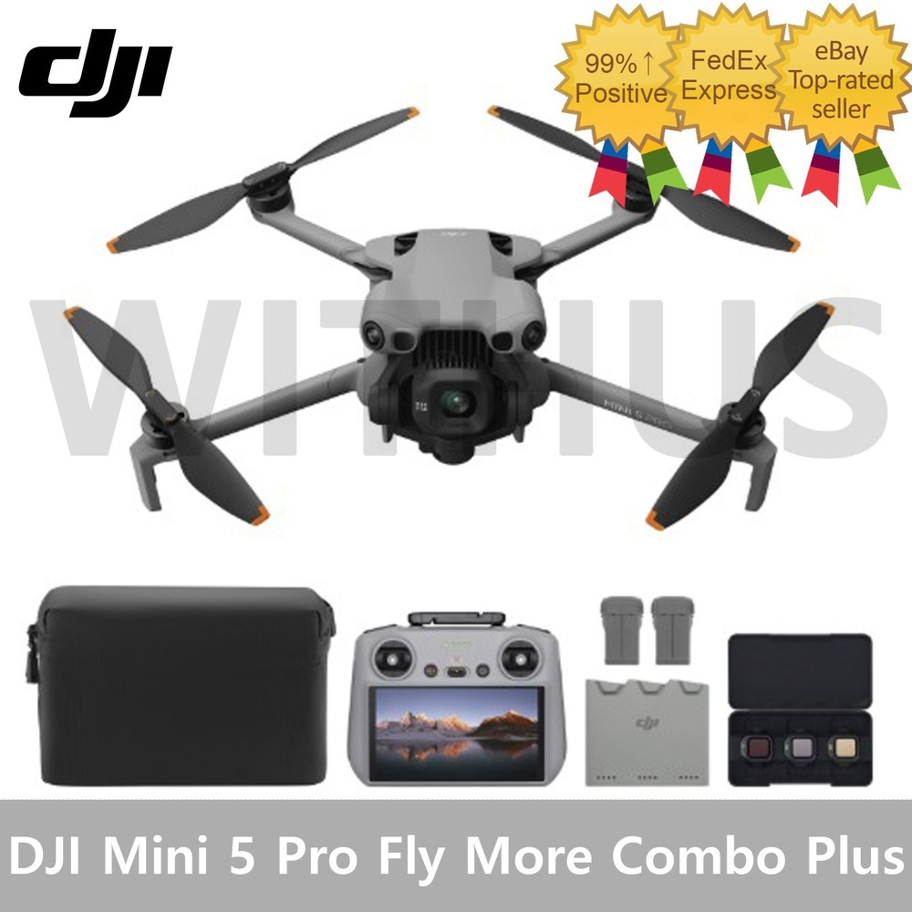 DJI Mini 5 Pro Fly More Combo Plus RC2 Drone (3 Batteries Plus)No Tariffs In US=