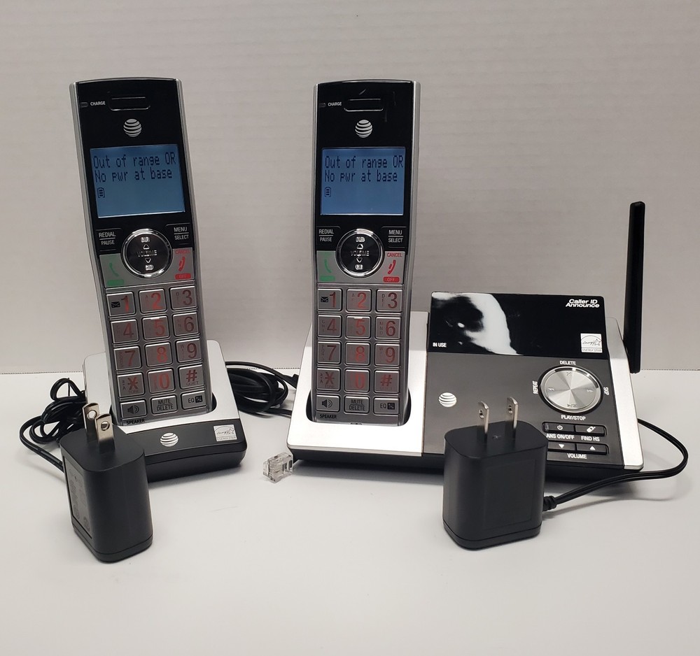 AT&T CL82315 DECT 6.0 Cordless Phone System 2 Handsets & Answering Machine