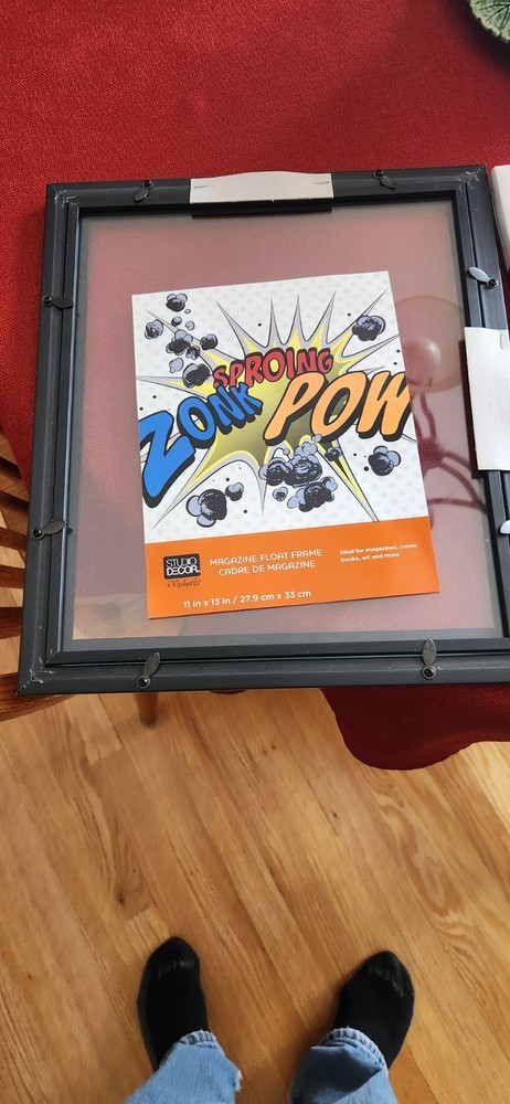 Magazine Comic Book 11" x 13" Float Frame Display Glass Wall Art Frame Black