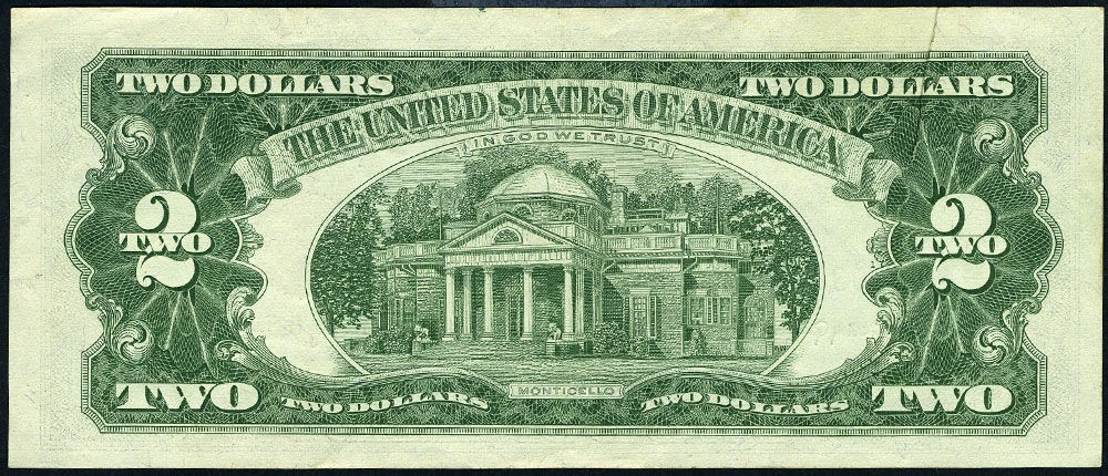 FR. 1514 $2 1963-A Legal Tender ERROR Gutterfold XF