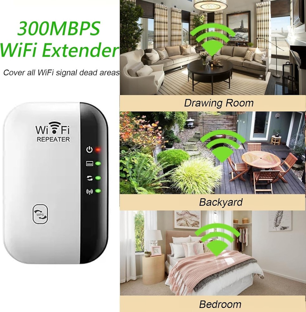 WiFi Extender Signal Booster Up to 5000 sq ft Coverage