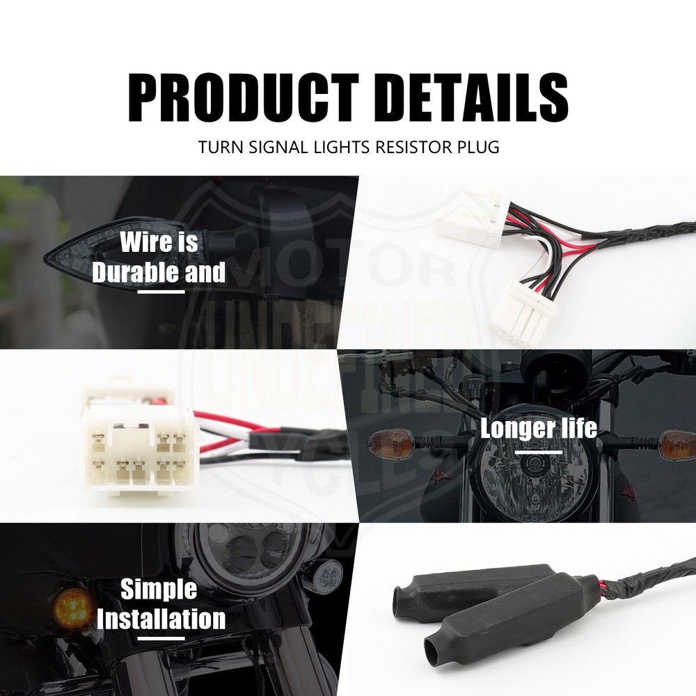 For Harley Equalizer Led Load Blinker Turn Signal Light Resistor Plug In Flasher