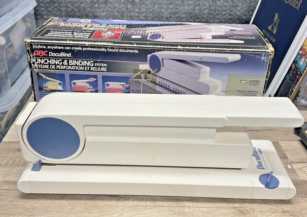 Gbc Docubind Punching & Binding System Plus Heavy Duty 3-hole Punch