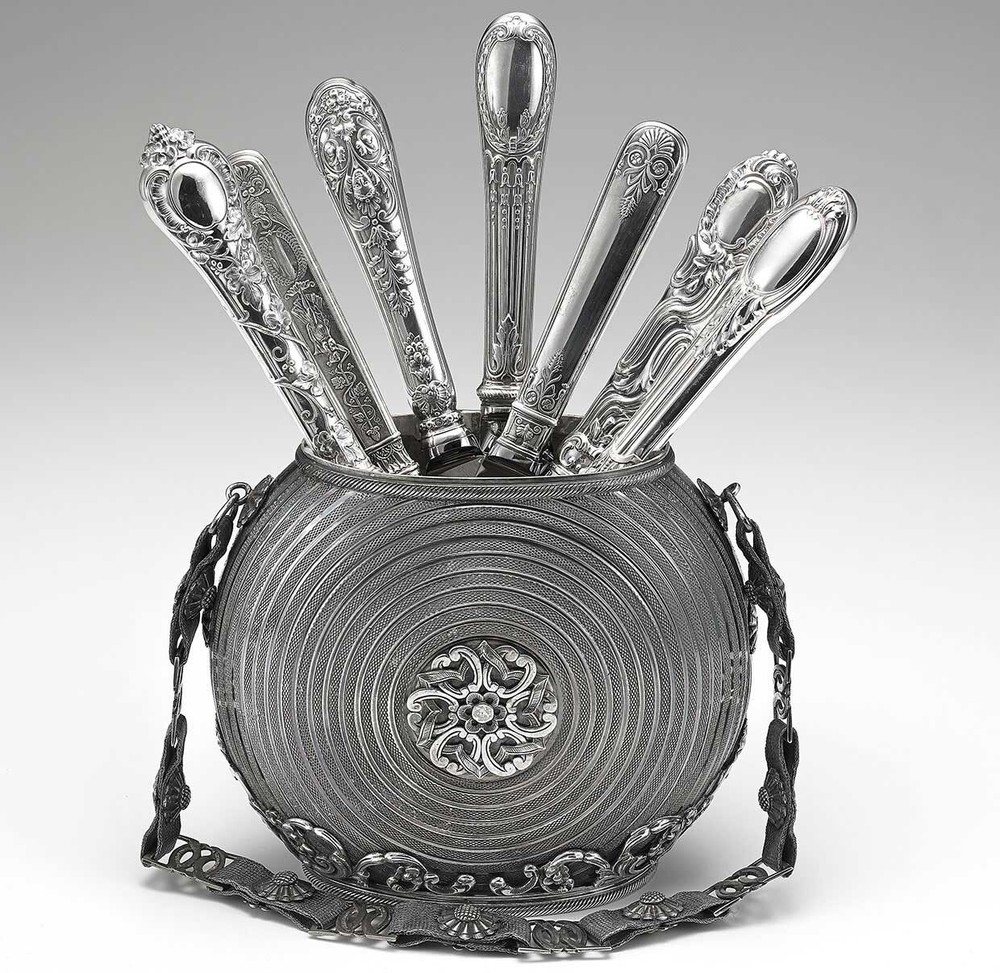 Odiot, Paris Wonderful Sterling Silver 4-pc Place-Setting, 07- Grimaldi