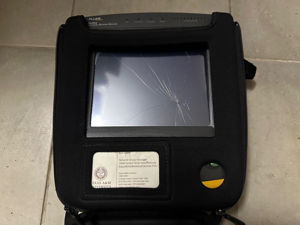 FLUKE OPTIVIEW ETHERNET PRO NETWORK ANALYZER Untested Cracked Screen