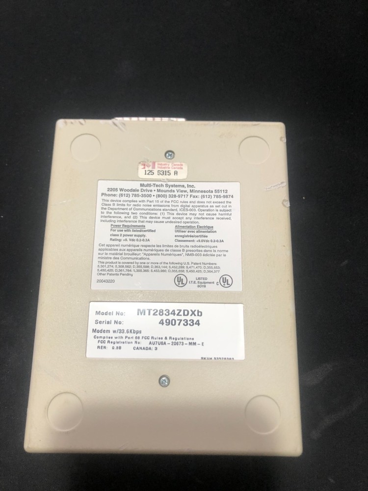 MultiTech Systems MT2834ZDXb Data/Fax Modem