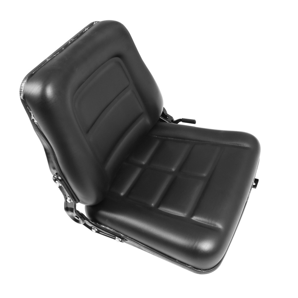 Universal Forklift Seat Fold Down Tractor Seat With Slide Black