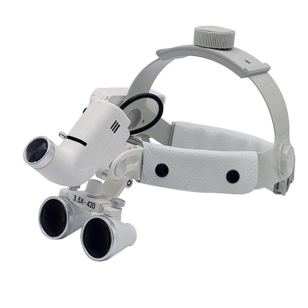 3.5X Leather Headband Loupe White