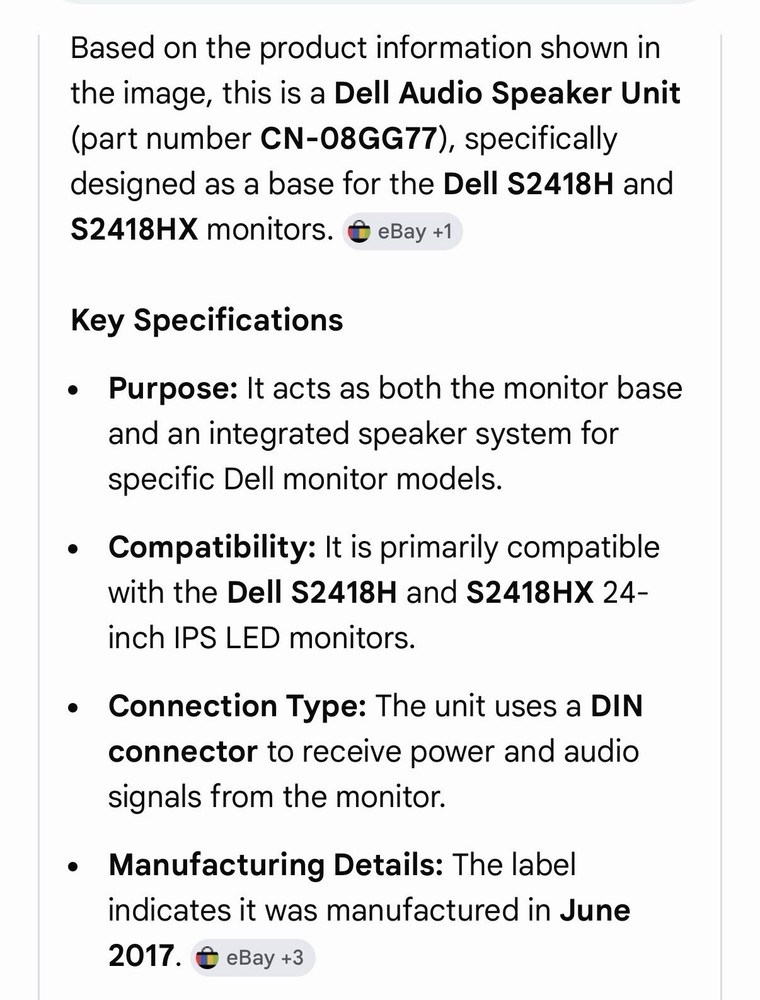 Dell Computer Speaker