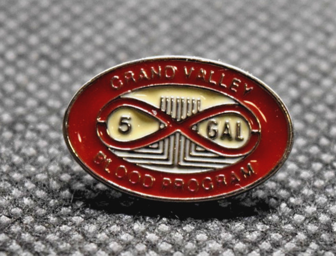 Grand Valley Blood Program Blood Donation Lapel Pin