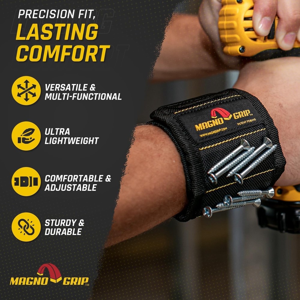 Breathable Magnetic Wrist Band for Construction & DIY - Efficient Tool Organizer
