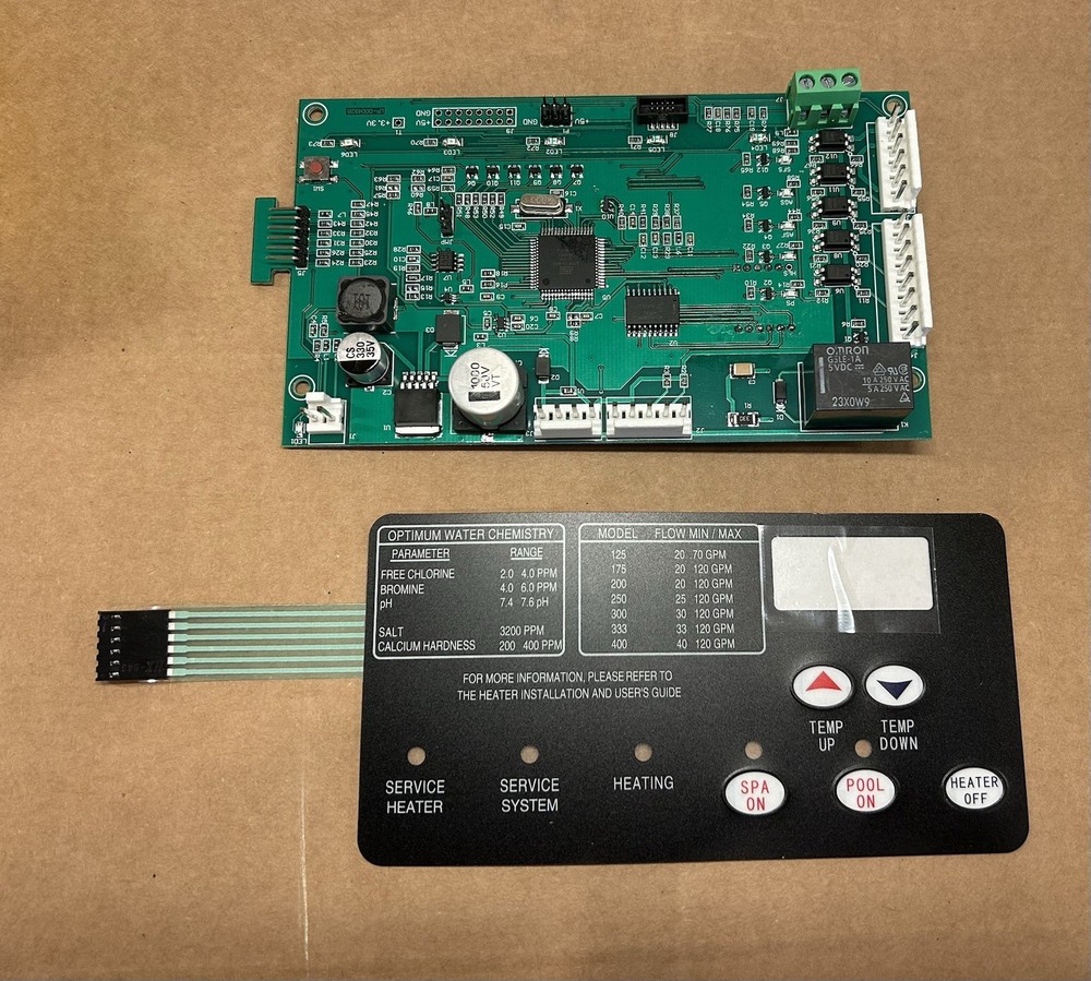 42002-0007S Control Board Kit (461105) 472610Z Switch Pad for Pentair Mastertemp