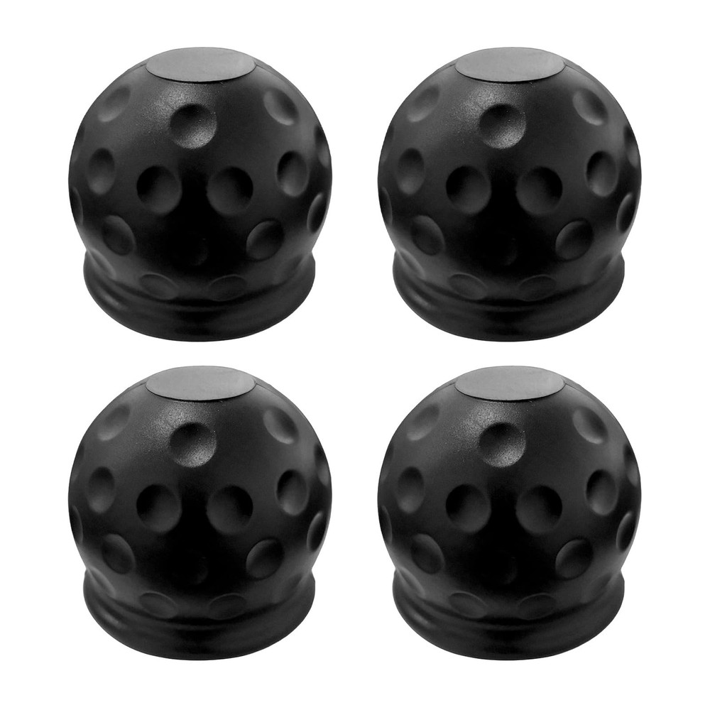 Trailer Ball Cover, 2 Inch Rubber Waterproof Towing Hitch Ball 4 PCS Black