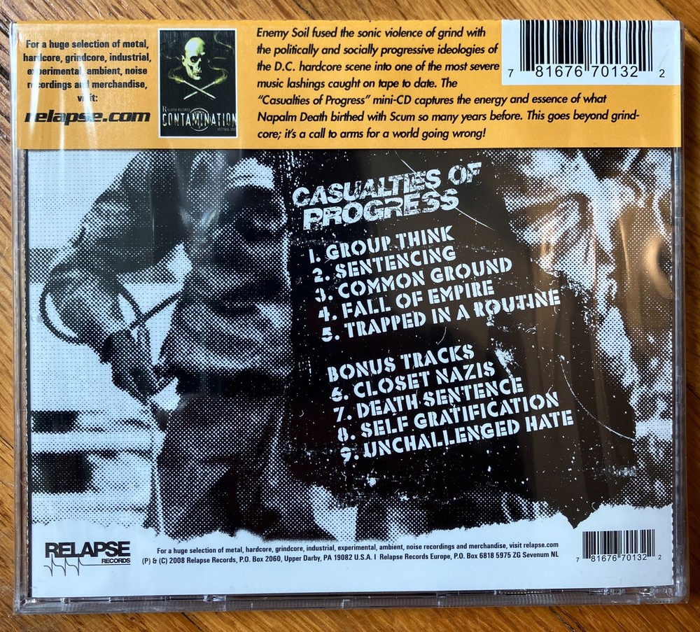 Enemy Soil grindcore band - CD, Discography, and DVD bundle