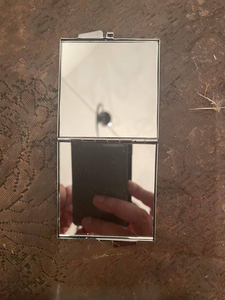 Retro Elvis Presley Square Silver Mirror Compact