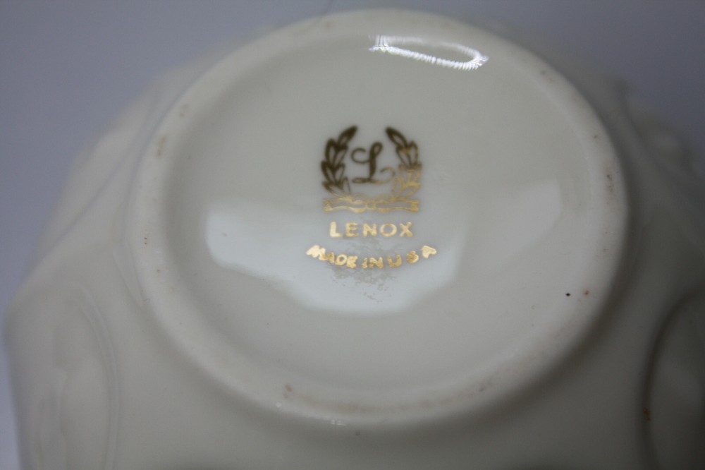 Lenox Cottage Collection Creamer ONLY - Embossed Pattern Gold Trim
