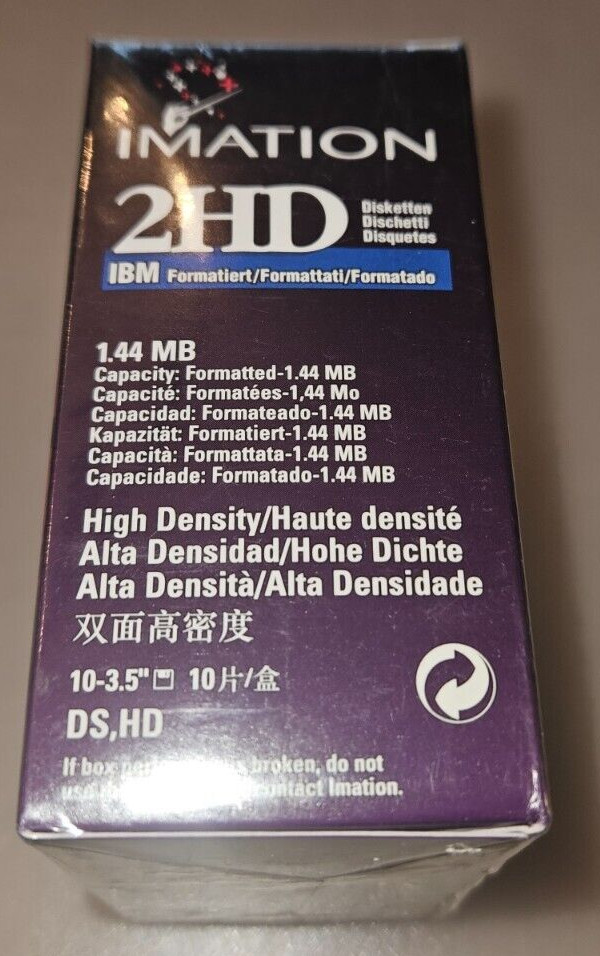 3½-Inch Floppy Disk - Quantity:10 FLOPPY DISK IMATION 2HD NOS SEALED